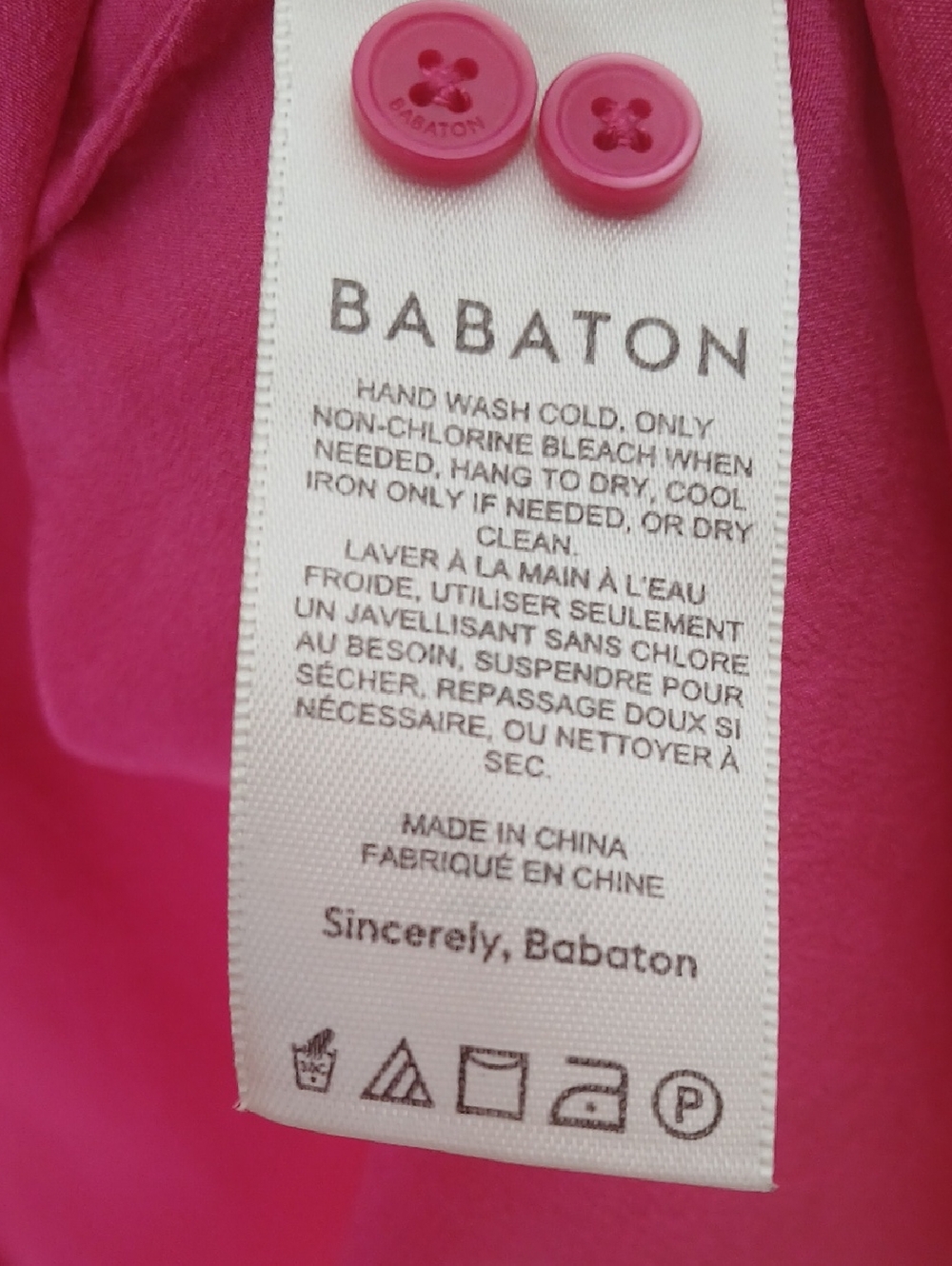 Aritzia Babaton Essential Silk Shirt in Granita Pink Large - Picture 7 of 10